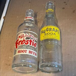 Root Beer Glass Bottle - Clear
NU Grape bottle , Atlanta Georgia